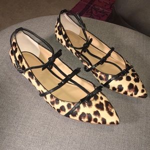 Banana Republic Leopard Calf Hair Flats 🐆 VGC